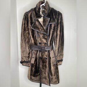 Burberry London Shearling Trench Coat - Elegance Meets Warmth